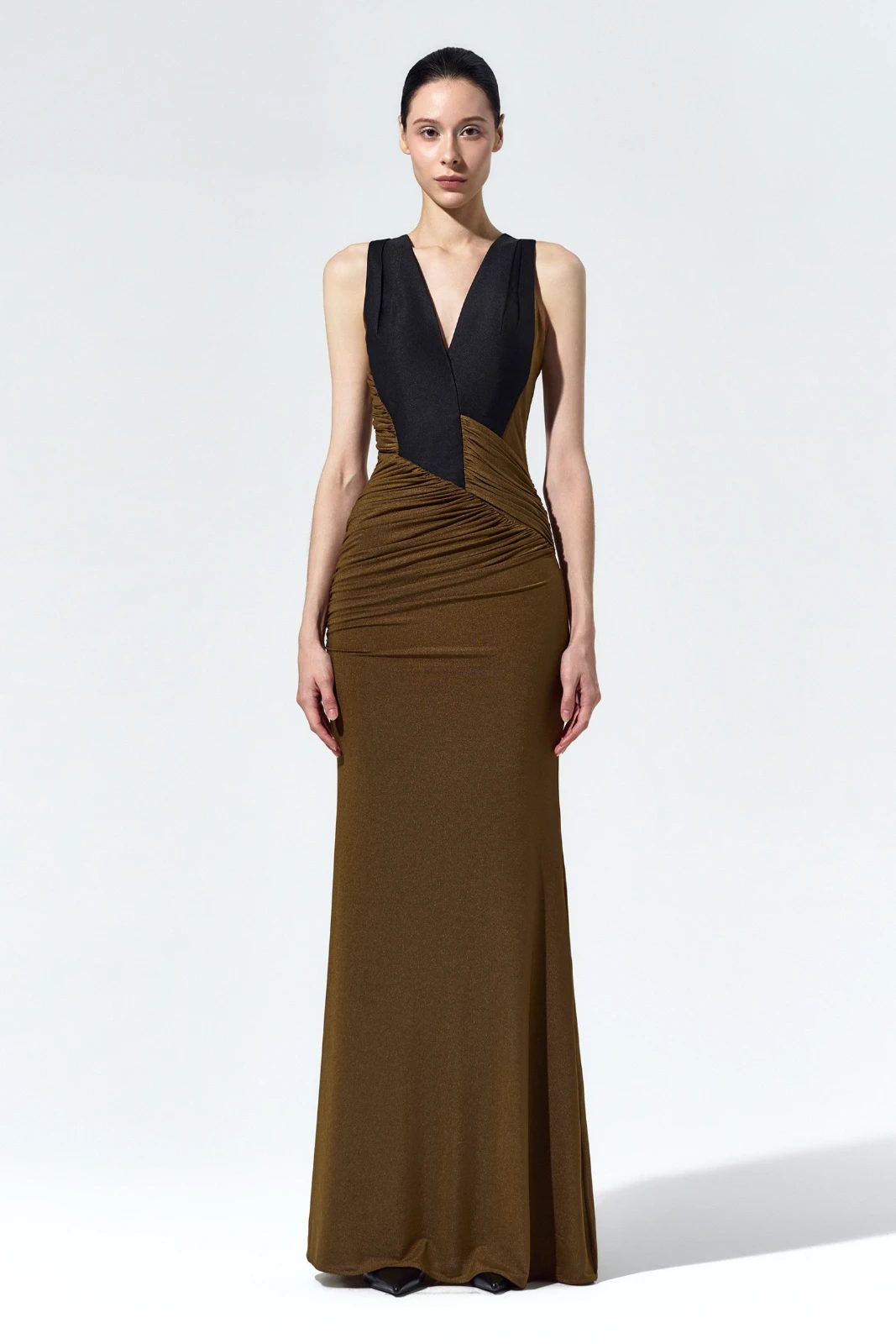 Delphine Ruched Maxi Dress - MEAN BLVD