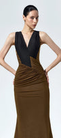 Delphine Ruched Maxi Dress - MEAN BLVD