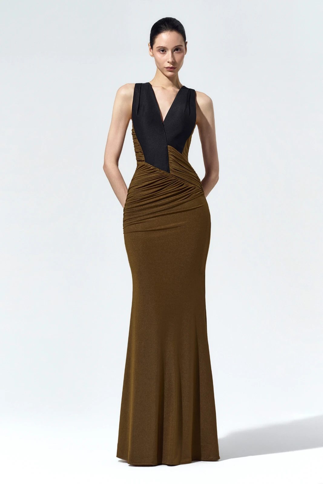 Delphine Ruched Maxi Dress - MEAN BLVD