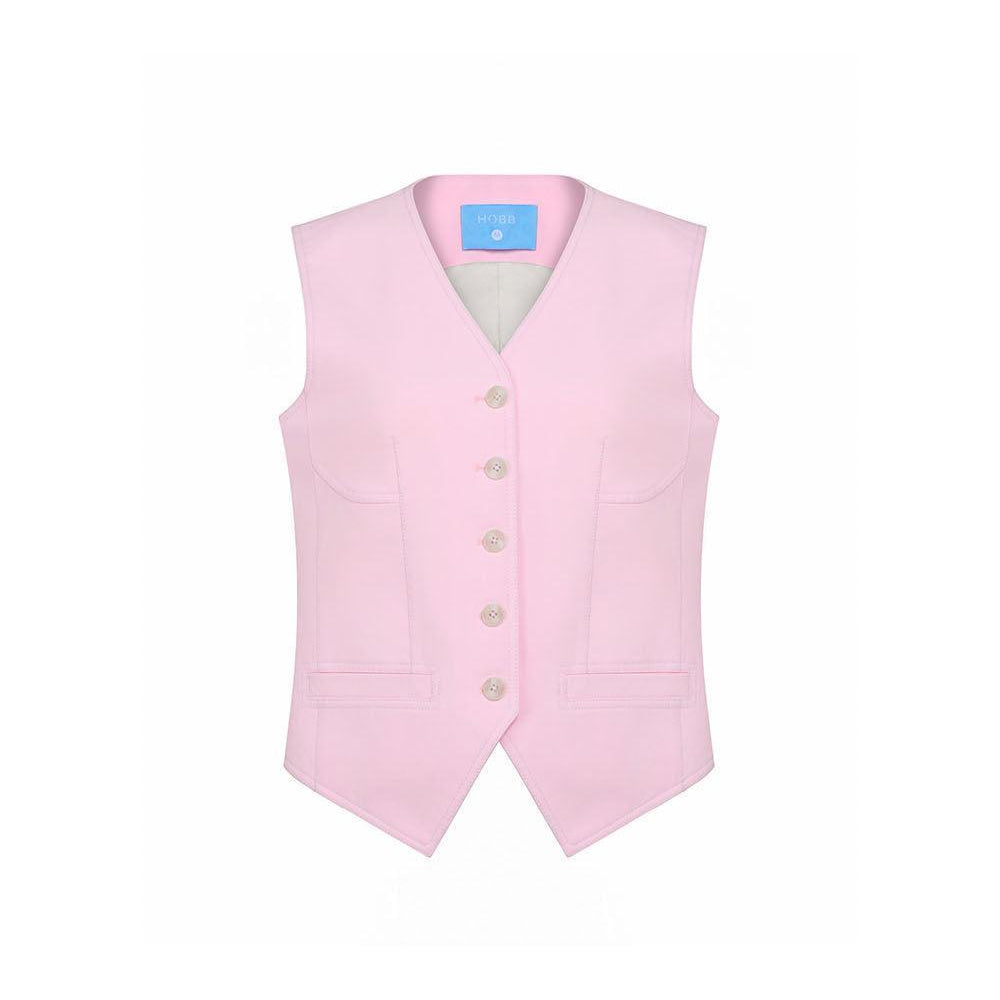 Demi Straight Welt Pocket Cotton Denim Vest - MEAN BLVD