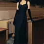 Denise Sheath Feather Tweed Maxi Dress - MEAN BLVD