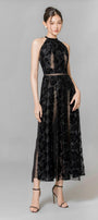 Denver Halter Sleeveless Lace Ankle Length Dress - MEAN BLVD