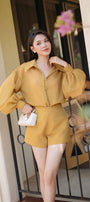 Dhara Straight Bishop Sleeved Organza Shirt - MEAN BLVD