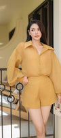 Dhara Straight Bishop Sleeved Organza Shirt - MEAN BLVD