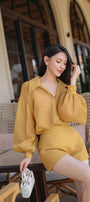 Dhara Straight Bishop Sleeved Organza Shirt - MEAN BLVD