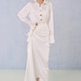 Diamond Wrap Zipper Silk Blend Floor Length Skirt - MEAN BLVD
