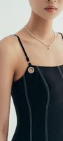 Diana Pleated Camisole Twill Midi Dress - MEAN BLVD