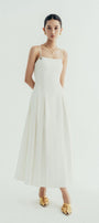 Diana Pleated Camisole Twill Midi Dress - MEAN BLVD