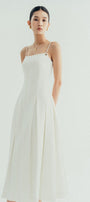Diana Pleated Camisole Twill Midi Dress - MEAN BLVD