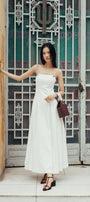 Diana Pleated Camisole Twill Midi Dress - MEAN BLVD