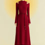 Diep Sheath Cold Shoulder Sleeved Wool Calf Length Ao Dai - MEAN BLVD