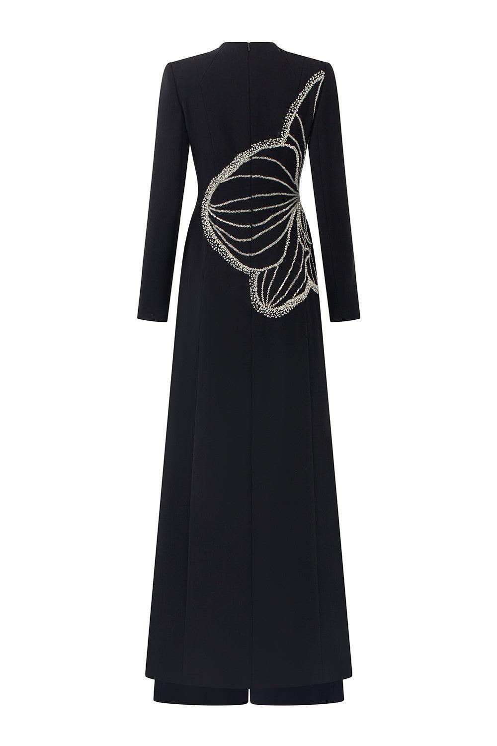 Distnx A-line Back Zipper Velvet Satin Floor Length Ao Dai - MEAN BLVD