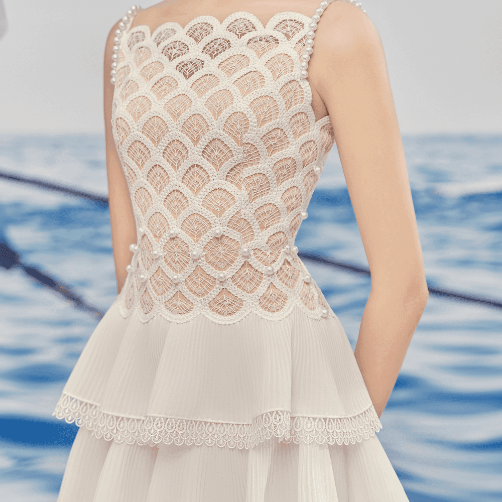 Diva Layered Sleeveless Lace Midi Dress - MEAN BLVD