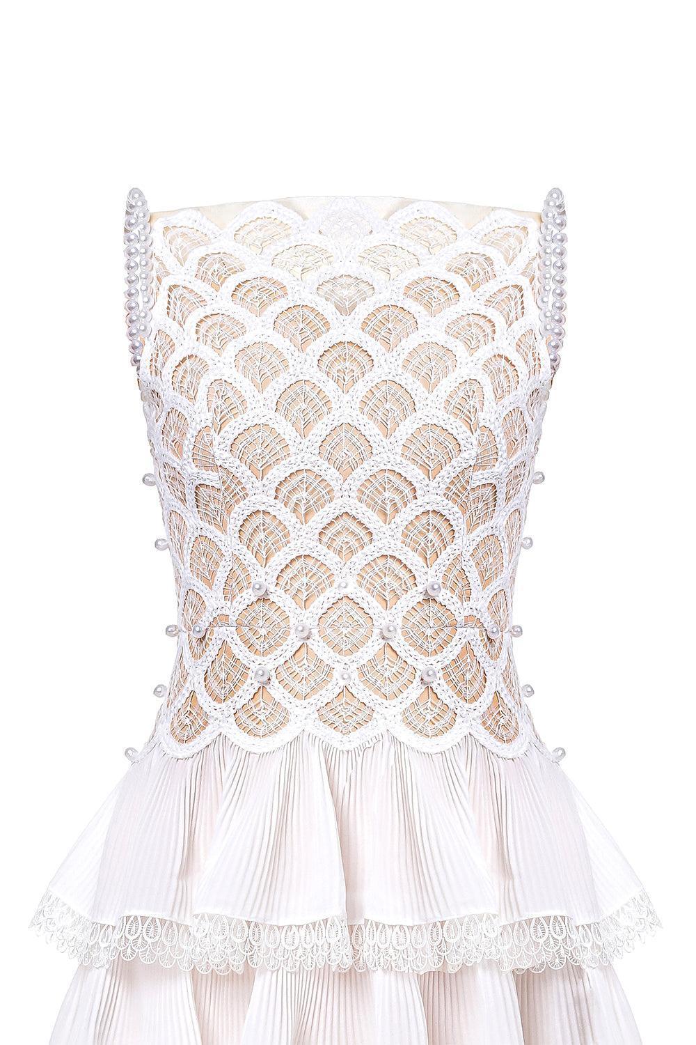 Diva Layered Sleeveless Lace Midi Dress - MEAN BLVD