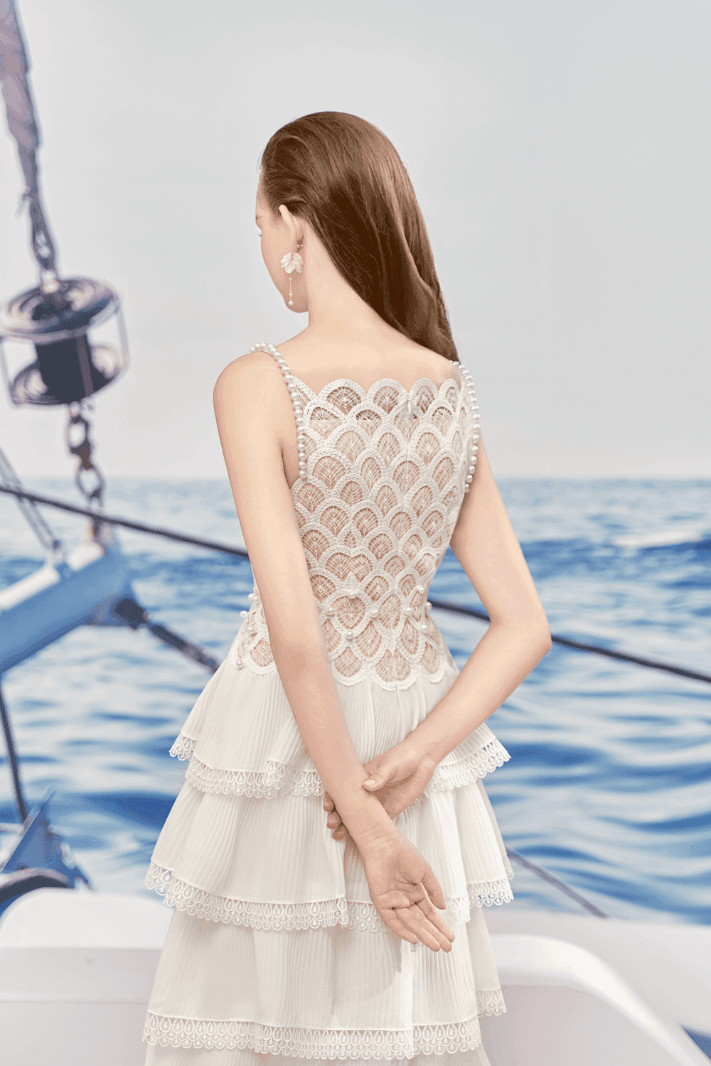 Diva Layered Sleeveless Lace Midi Dress - MEAN BLVD