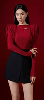 Diva Straight Long Sleeved Knitted Fabric Top - MEAN BLVD