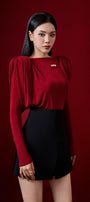 Diva Straight Long Sleeved Knitted Fabric Top - MEAN BLVD