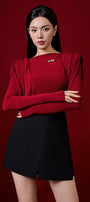 Diva Straight Long Sleeved Knitted Fabric Top - MEAN BLVD