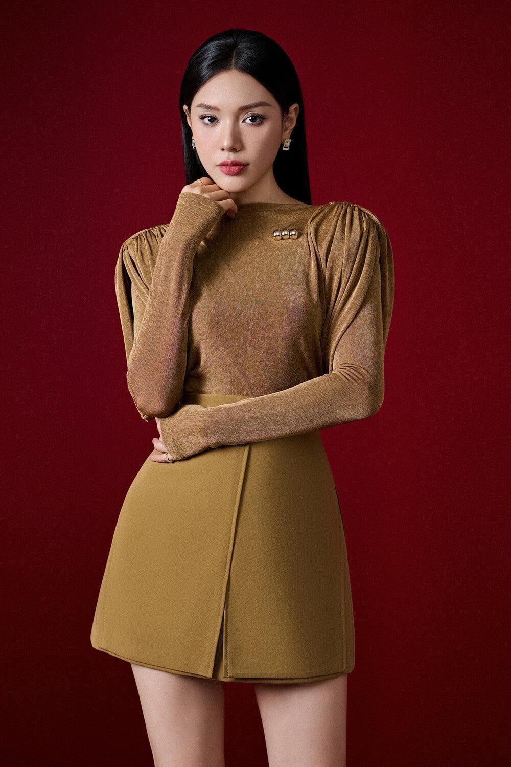 Diva Straight Long Sleeved Knitted Fabric Top - MEAN BLVD