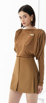 Diva Straight Long Sleeved Knitted Fabric Top - MEAN BLVD