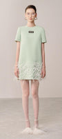 Dolen Straight Feather Linen Cotton Mini Dress - MEAN BLVD