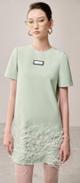 Dolen Straight Feather Linen Cotton Mini Dress - MEAN BLVD