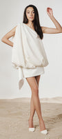 Doll Bubble One Shoulder Velvet Burlap Top - MEAN BLVD
