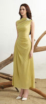 Dona A-line Sleeveless Silk Chiffon Floor Length Dress - MEAN BLVD