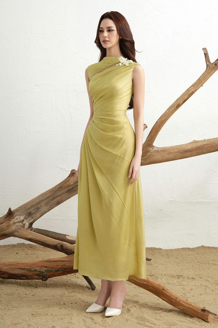 Dona A-line Sleeveless Silk Chiffon Floor Length Dress - MEAN BLVD