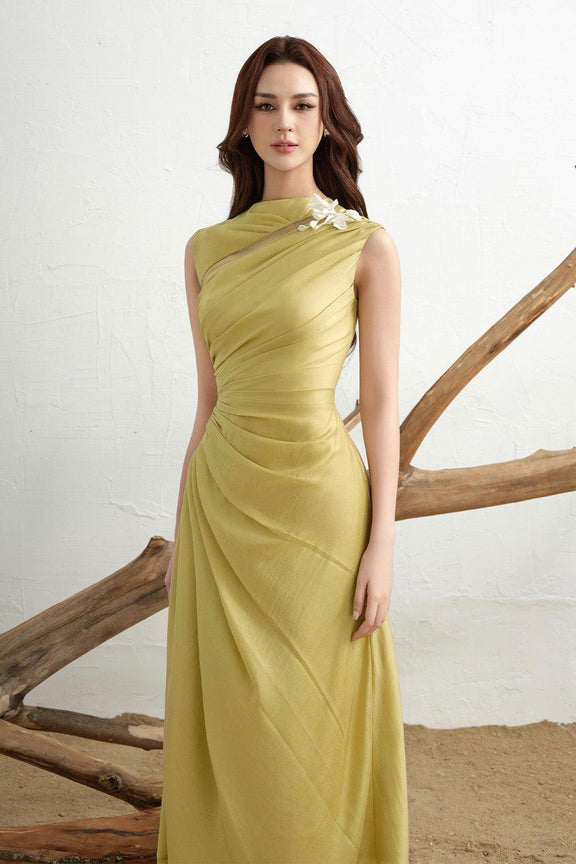 Women's Dona A-line Sleeveless Silk Chiffon Floor Length Dress XS/S/M/L