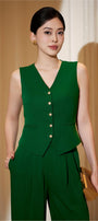 Donna Hourglass V-Neck Corduroy Vest - MEAN BLVD