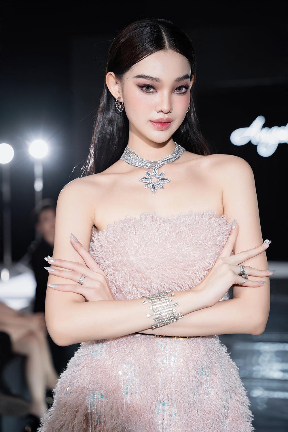 Dora A-line Straight Across Neck Faux Fur Mini Dress - MEAN BLVD