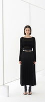 Doris Drop Waist Pleated Silk Midi Skirt - MEAN BLVD