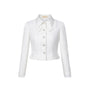 Dorothy Cropped Collared Neck Tweed Jacket - MEAN BLVD