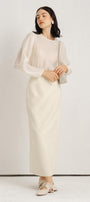 Dorsey Straight Jewel Neck Organza Top - MEAN BLVD