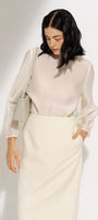 Dorsey Straight Jewel Neck Organza Top - MEAN BLVD