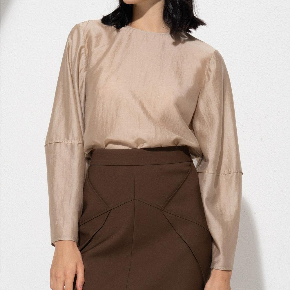 Dorsey Straight Jewel Neck Organza Top - MEAN BLVD