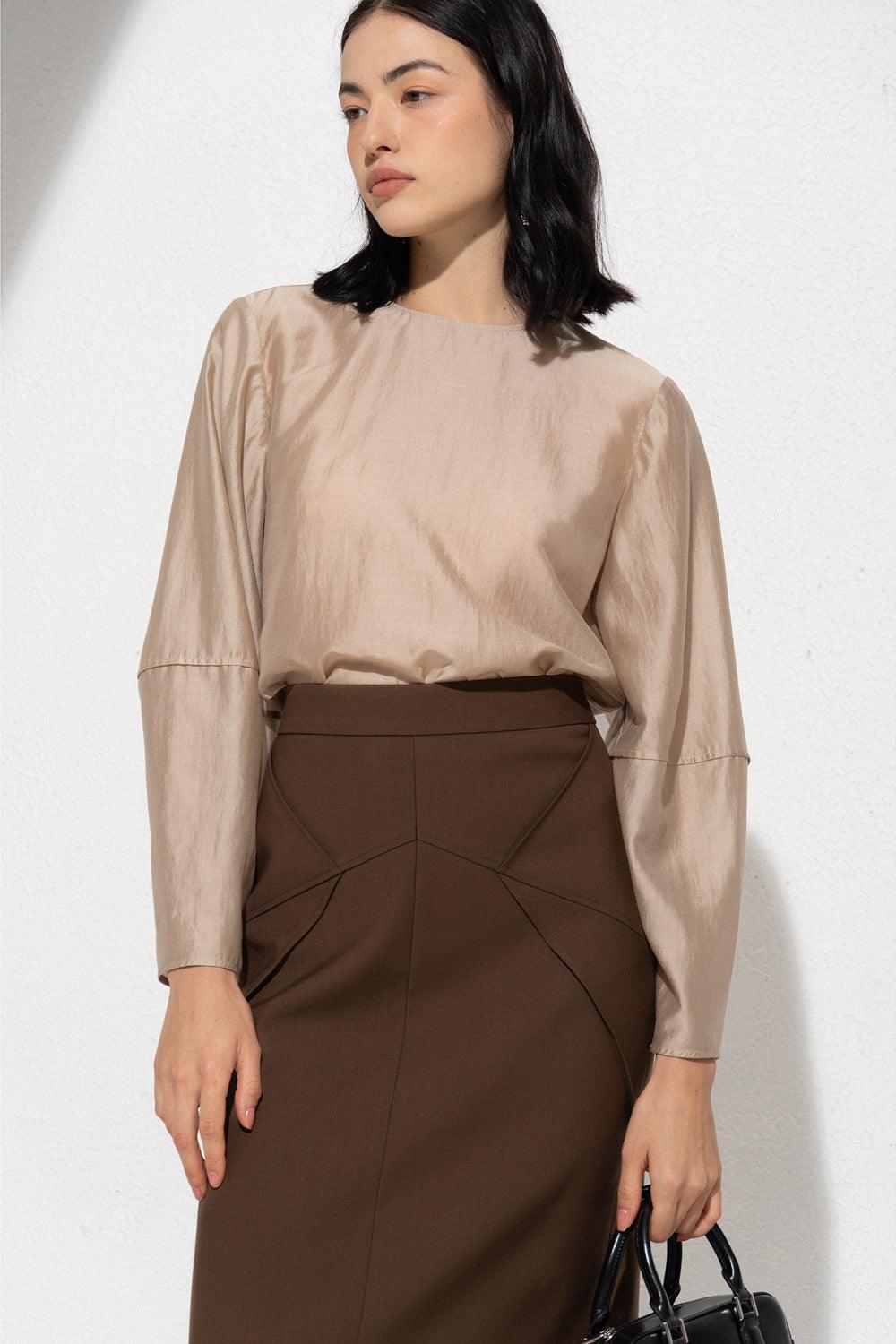 Dorsey Straight Jewel Neck Organza Top - MEAN BLVD