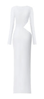 Douglas Asymmetric Cut-Out Elastic Spandex Floor Length Dress - MEAN BLVD