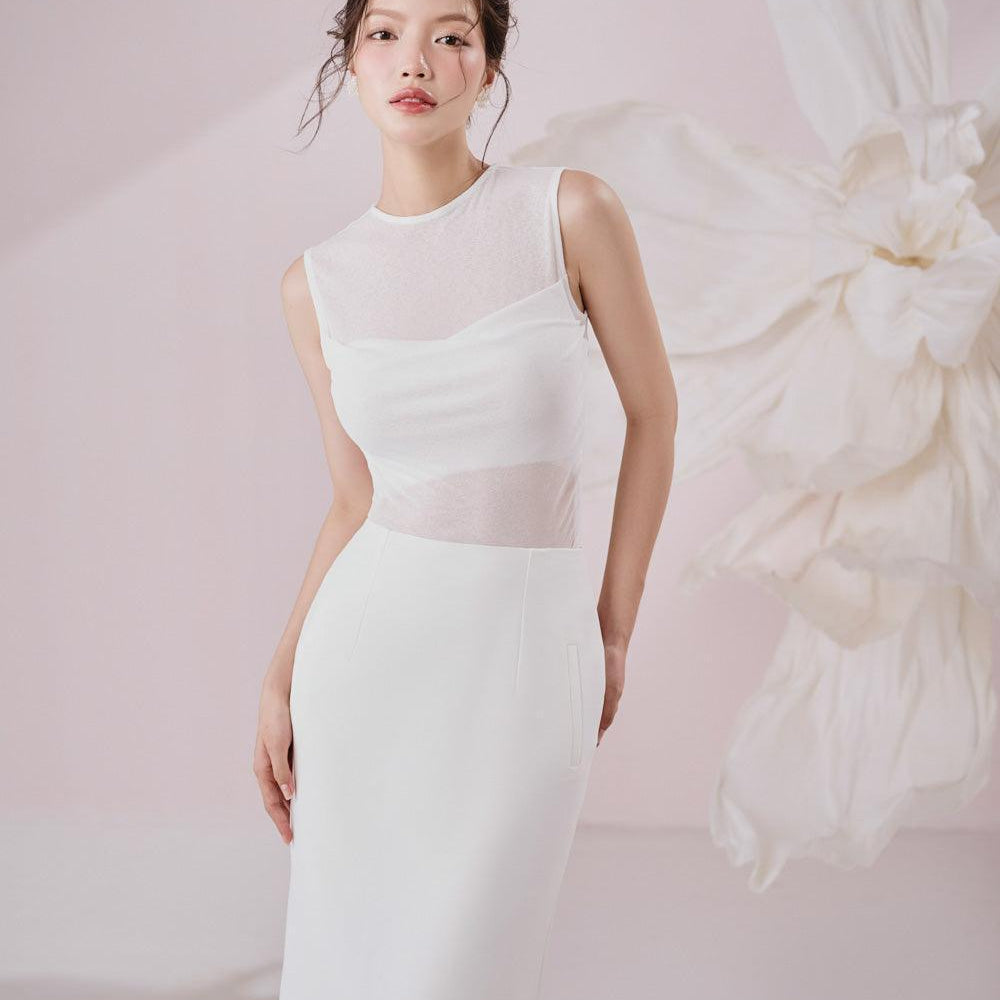 Dune Bodycon Sleeveless Foam Spandex Top - MEAN BLVD