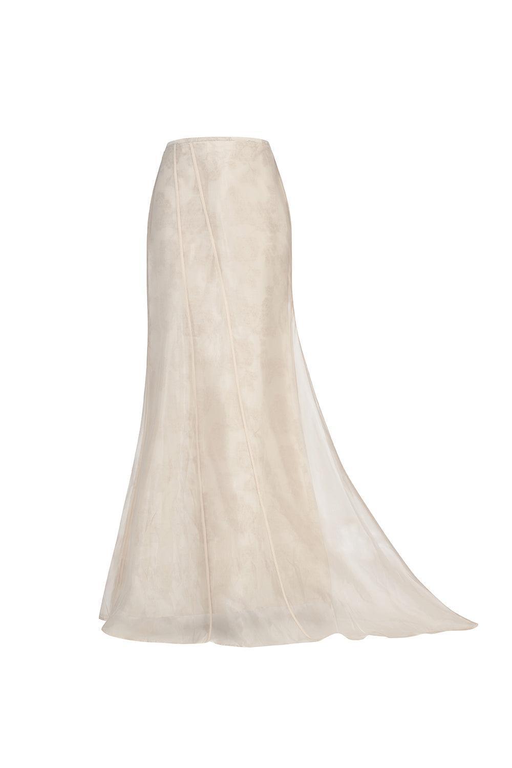 Duong Mermaid Ribbed Organza Floor Length Skirt - MEAN BLVD