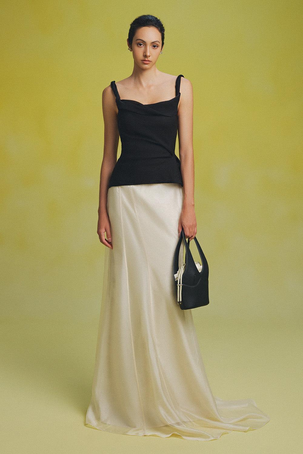 Duong Mermaid Ribbed Organza Floor Length Skirt - MEAN BLVD