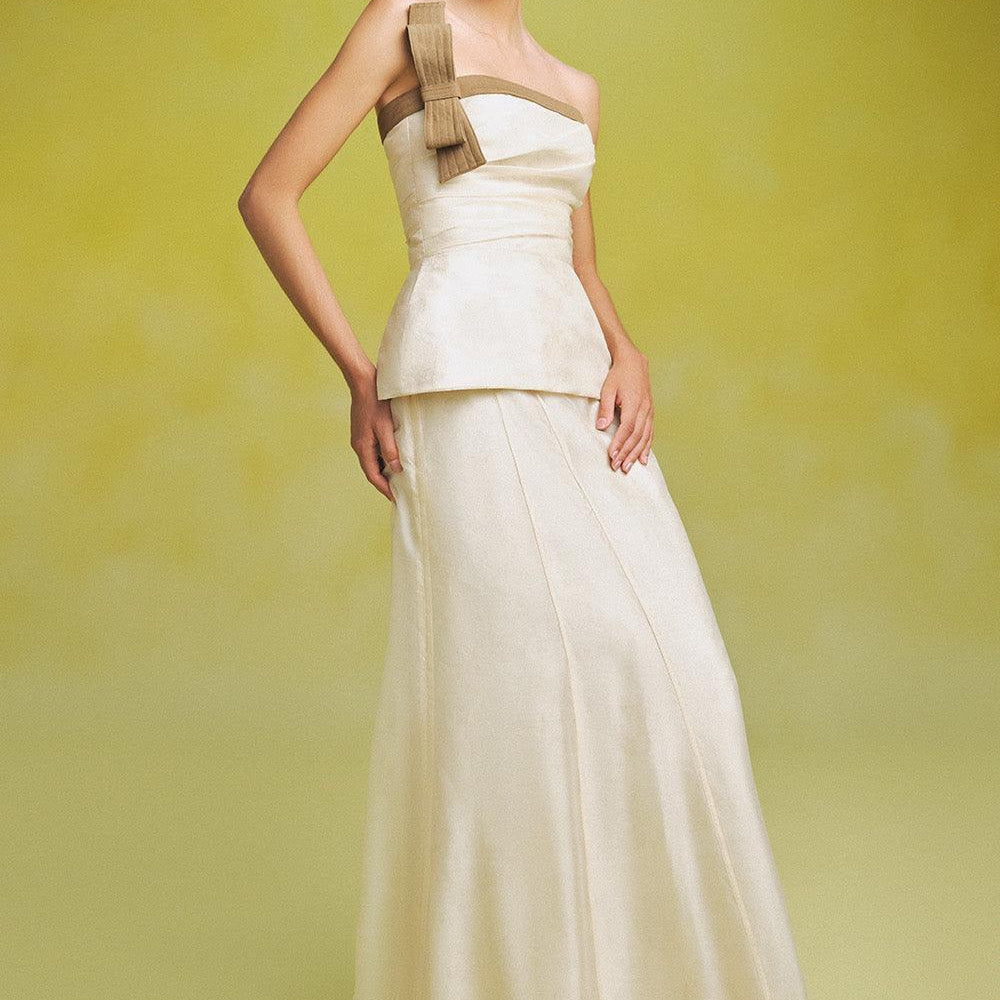 Duong Mermaid Ribbed Organza Floor Length Skirt - MEAN BLVD