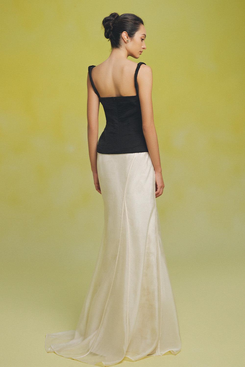 Duong Mermaid Ribbed Organza Floor Length Skirt - MEAN BLVD