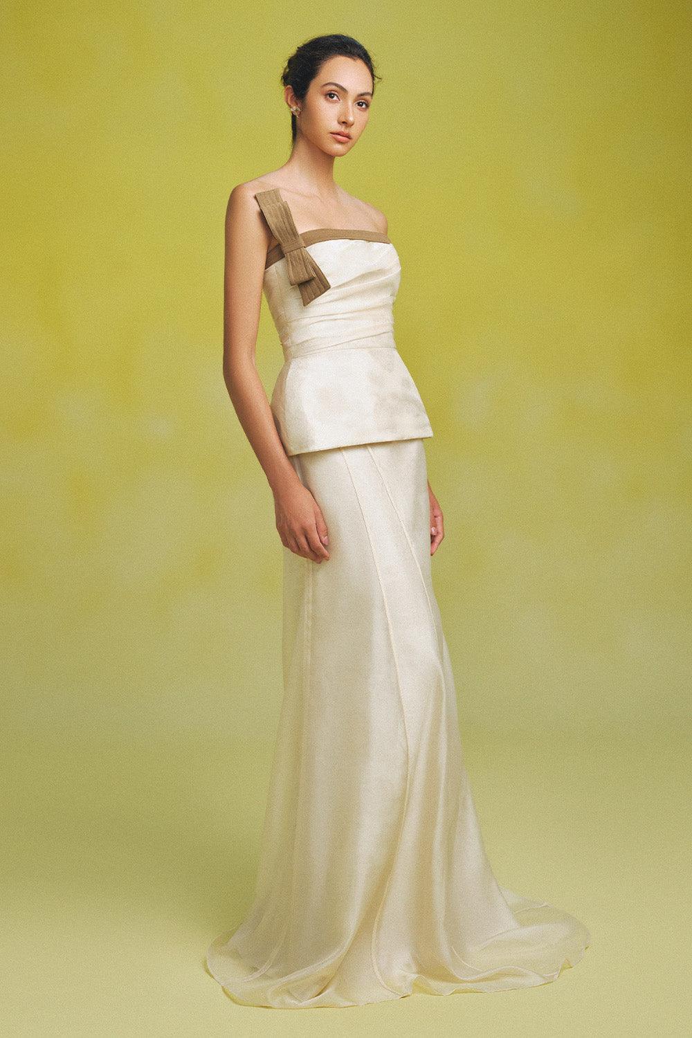 Duong Mermaid Ribbed Organza Floor Length Skirt - MEAN BLVD