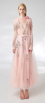 Edgar Gored Long Sleeved Organza Satin Ankle Length Set - MEAN BLVD