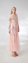 Edgar Gored Long Sleeved Organza Satin Ankle Length Set - MEAN BLVD