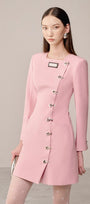 Edol A-line Long Sleeved Linen Cotton Mini Dress - MEAN BLVD