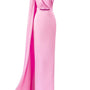 Efflores Pegged Round Neck Silk Floor Length Dress - MEAN BLVD