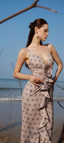 Eirly Sarong Sleeveless Silk Midi Dress - MEAN BLVD